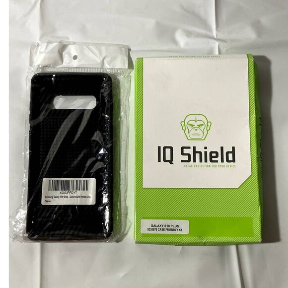 Galaxy s10+ Screen Protector and phone case with card holder - Picture 1 of 4